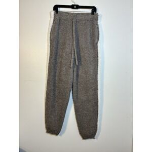 SKIMS pull On Fleece Sherpa Pants S/M Gray Lounge Comfort Pockets